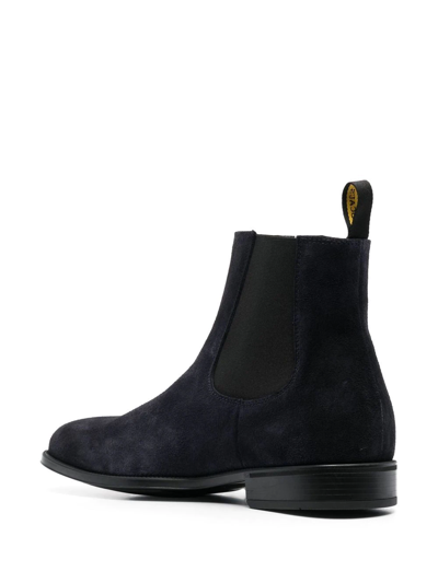 Shop Doucal's Suede Chelsea Boots In Blue