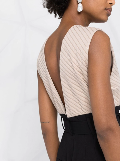 Brunello Cucinelli V-neck Belted Jumpsuit In Black