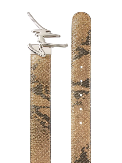 Giuseppe Zanotti Giuseppe Snakeskin-effect Belt In Gold