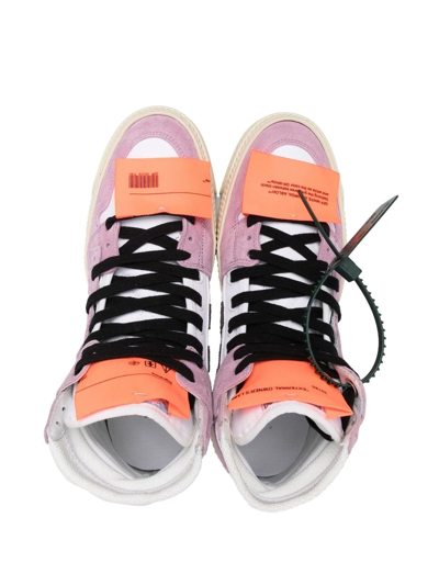 Shop Off-white Zip-tie Lace-up Sneakers In Pink