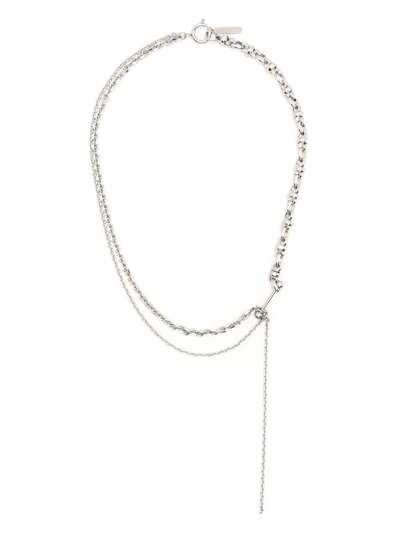 Shop Justine Clenquet Kim Chain-link Necklace In Silber
