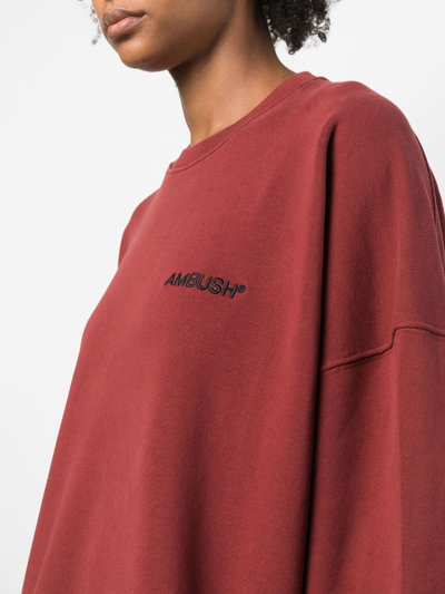 Ambush Multi-cord Logo Sweatshirt In Rot
