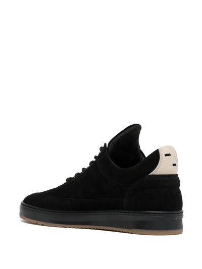 Shop Filling Pieces Suede Low-top Sneakers In Schwarz