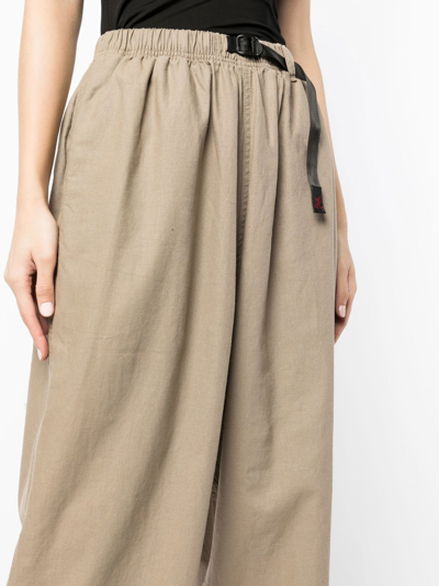 Shop Gramicci Cropped Straight-leg Trousers In Brown