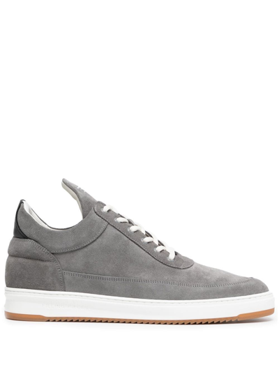 Filling Pieces Suede Low-top Sneakers In Grau | ModeSens