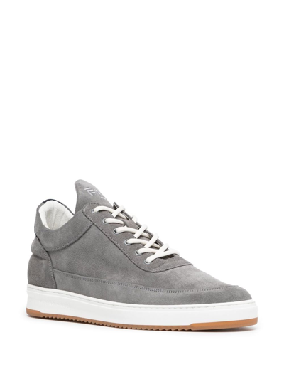 Shop Filling Pieces Suede Low-top Sneakers In Grau