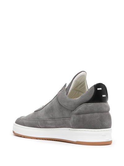 Shop Filling Pieces Suede Low-top Sneakers In Grau