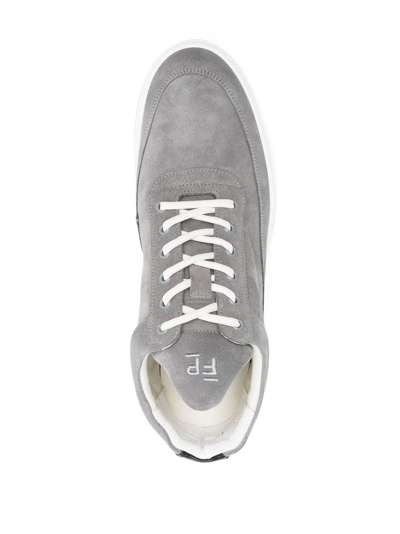 Shop Filling Pieces Suede Low-top Sneakers In Grau