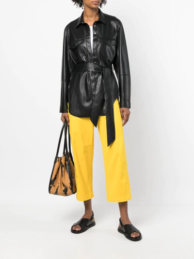 Alberto Biani Wide-leg Cropped Trousers In Gelb