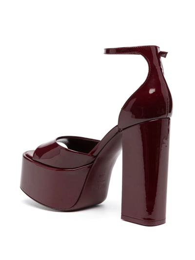 Shop Paris Texas 135mm Patent-leather Platform Sandals In Rot