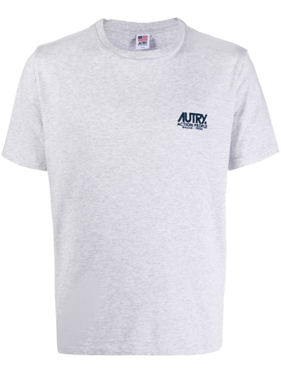 Shop Autry Logo-print Cotton T-shirt In Grau