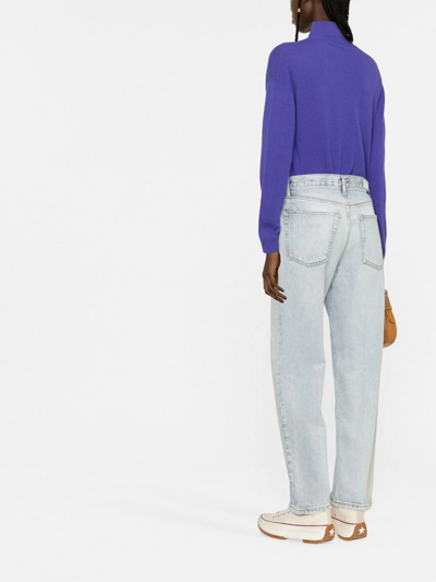 Re/done Easy Straight Crop In Blau
