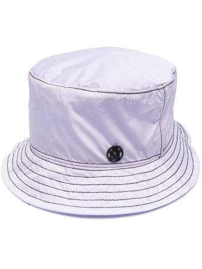 Shop Maison Michel Logo Bucket Hat In Violett