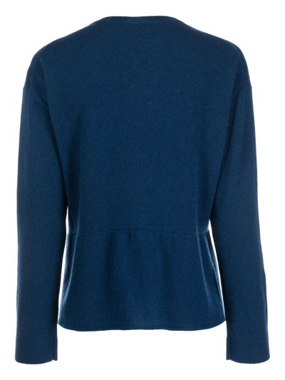 Allude Fine-knit Buttoned Cardigan In Blau