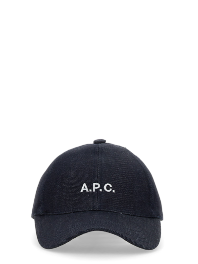 Shop Apc Charlie Baseball Hat In Blu
