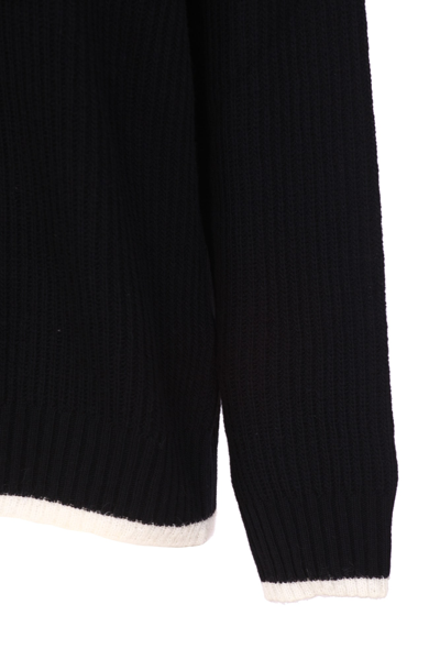 Shop Moncler Turtleneck Sweater In Nero