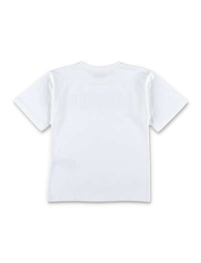 Shop Moschino Shiny Logo S/s T-shirt In White