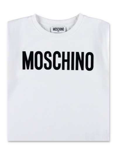 Shop Moschino Shiny Logo S/s T-shirt In White