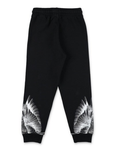 Shop Marcelo Burlon County Of Milan Icon Wings Sweatpants In Black Grey