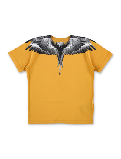 Shop Marcelo Burlon County Of Milan Icon Wings T-shirt In Yellow