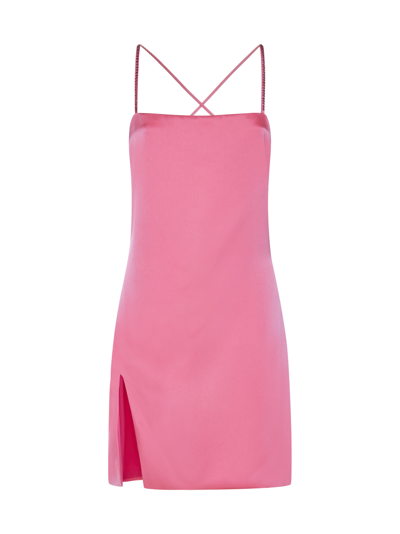 Shop Attico Dress In Neon Pink