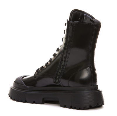 Shop Hogan H619 Ankle Boots In Black