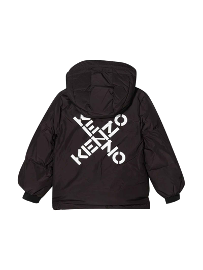 Shop Kenzo Black Down Jacket Unisex In Nero