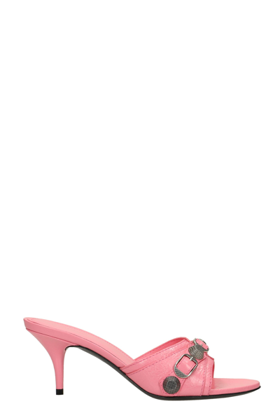 Shop Balenciaga Cagole M70 Slipper-mule In Rose-pink Leather
