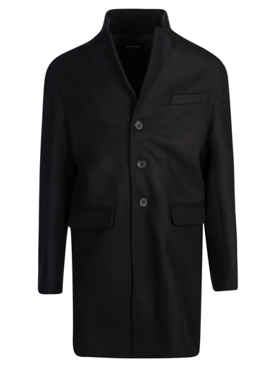 Shop Dsquared2 Soft Shoulder Coat In Black