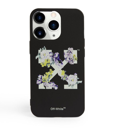 Shop Off-white Floral Arrows Iphone 13 Pro Case In Black