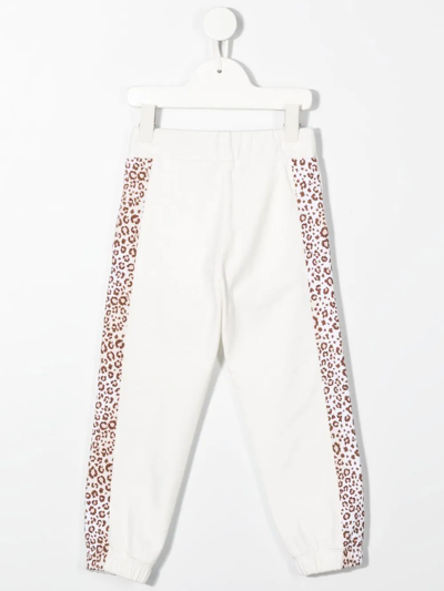 Monnalisa Leopard-print Track Pants In White