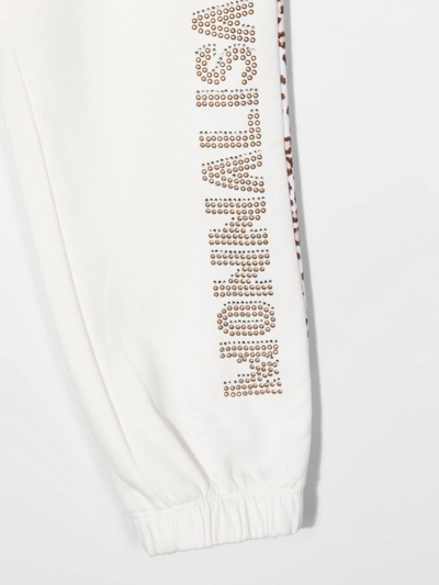 Monnalisa Leopard-print Track Pants In White