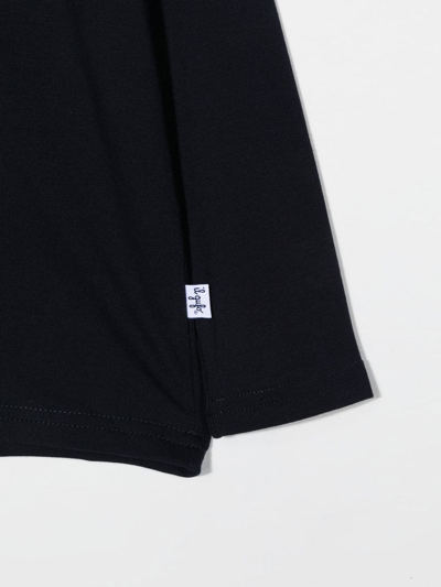 Il Gufo Logo-patch Roll Neck Sweater In Blue