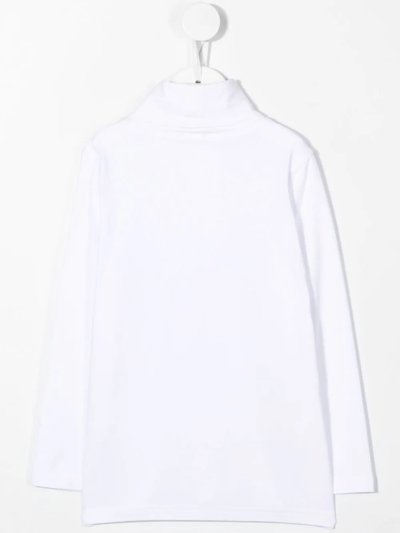 Shop Il Gufo Roll Neck Pullover Sweater In White