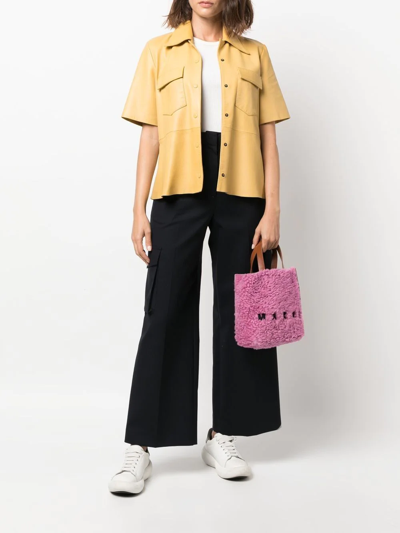 Shop Marni Museo Soft-mini Tote-bag In Pink