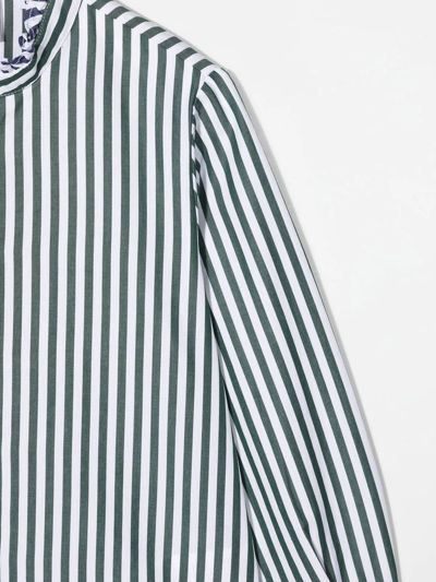 Shop Aspesi Striped Long-sleeve Shirt In White