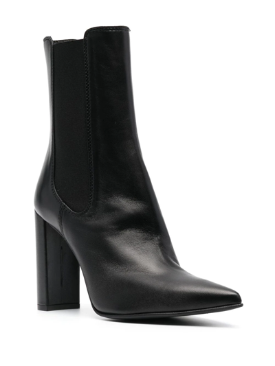 Shop Le Silla Megan Block-heel 110mm Ankle Boots In Black