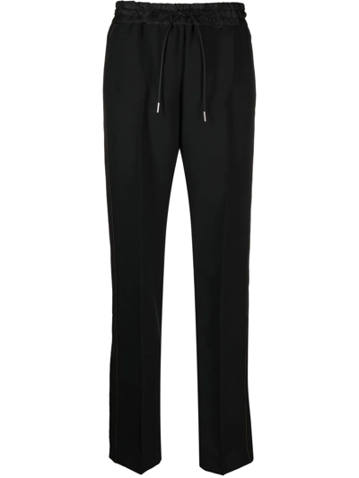 Shop Sacai Straight-leg Track Pants In Black