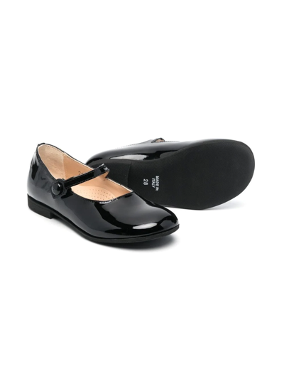 Gallucci Patent Leather Ballerina In Black