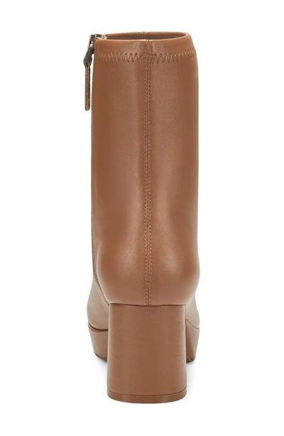 Aerosoles Sussex Block Heel Platform Bootie In Luggage Combo