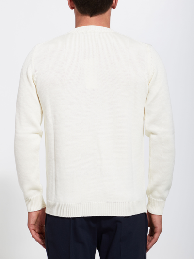 Shop Roberto Collina Cream Merino Wool Sweater