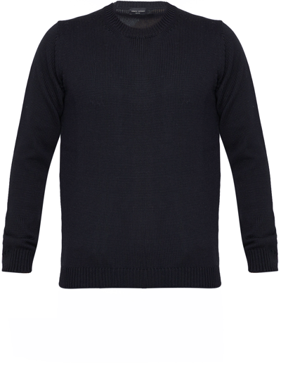 Roberto Collina Round-neck Wool Sweater In Black