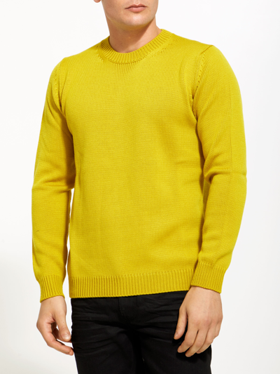 Shop Roberto Collina Yellow Merino Wool Sweater