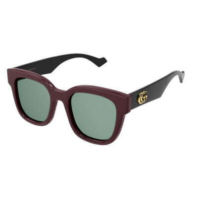 Shop Gucci Green Square Ladies Sunglasses Gg0998s 004 52 In Black,brown,green