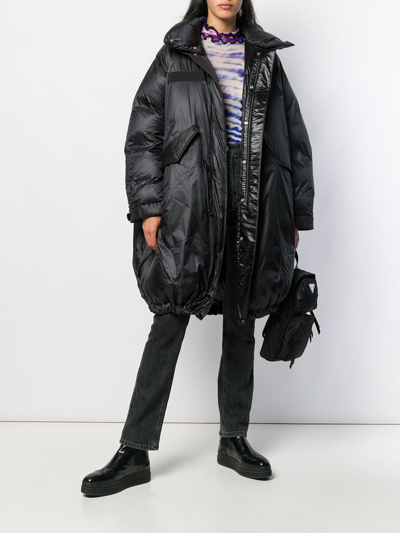 Shop Sacai Long Padded Down Jacket