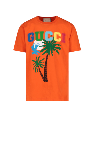 Gucci Palm Tree-print In Orange