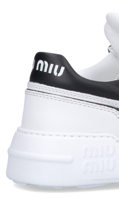 Shop Miu Miu Logo Sneakers