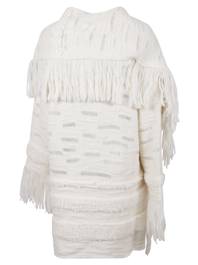 Shop Stella Mccartney Alpaca Texture Knit Coat In Natural