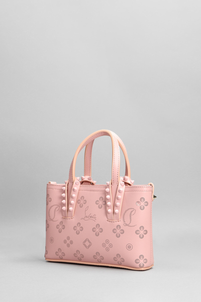 Shop Christian Louboutin Cabata Nano Tote In Rose-pink Leather