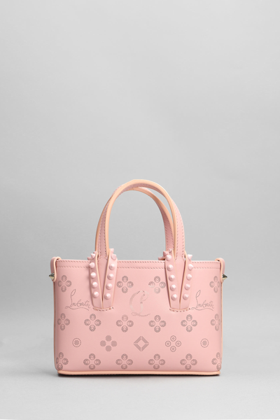 Shop Christian Louboutin Cabata Nano Tote In Rose-pink Leather